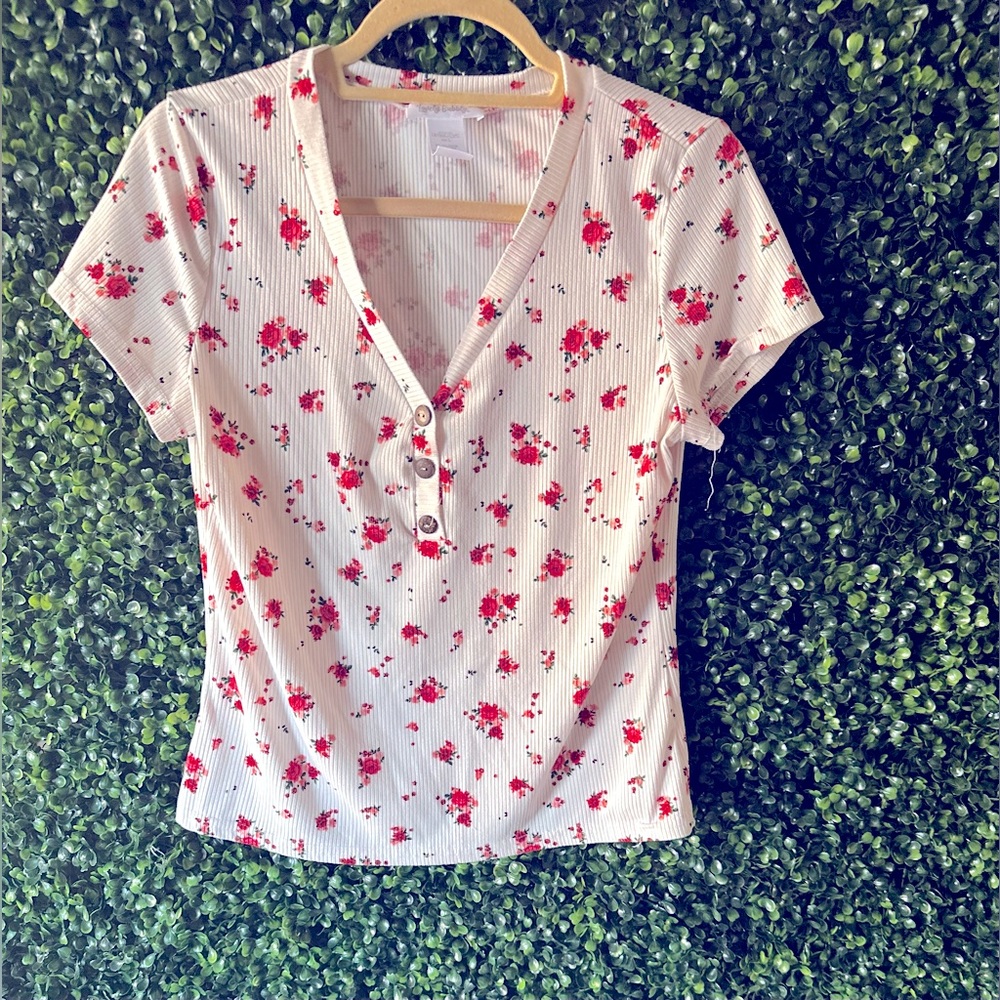 Floral Short Sleeve Top